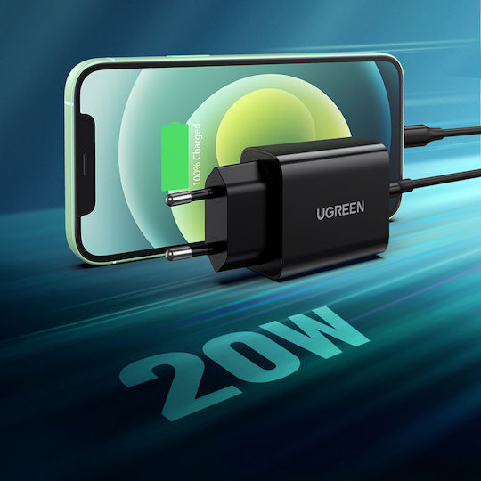 Ugreen Φορτιστής Χωρίς Καλώδιο με Θύρα USB-C 20W Power Delivery Λευκός (CD137)