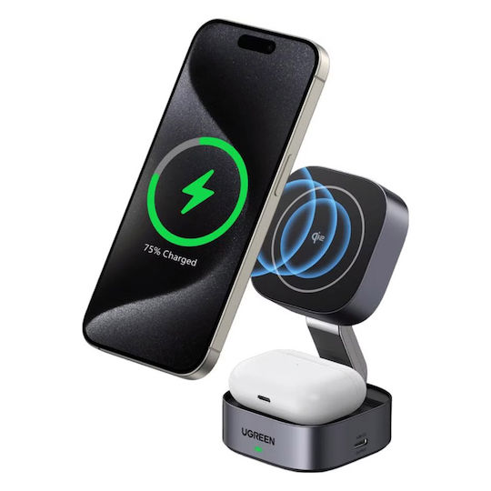 Ugreen Magsafe Charger With USB-C Output Port 15W Black W702