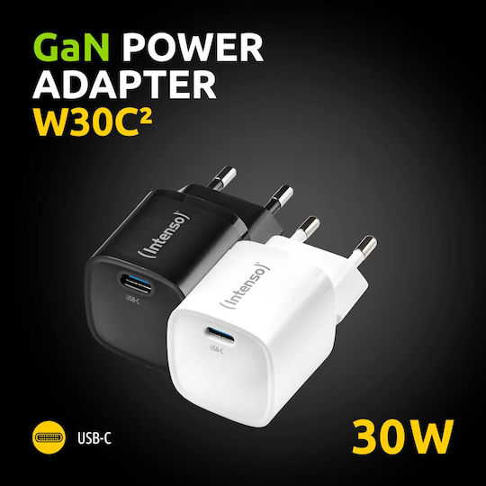 Intenso Charger Without Cable GaN with USB-C Port 30W Whites (7803062)
