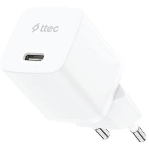 TTEC GaN Wireless Charger with USB-C Port 30W Power Delivery White