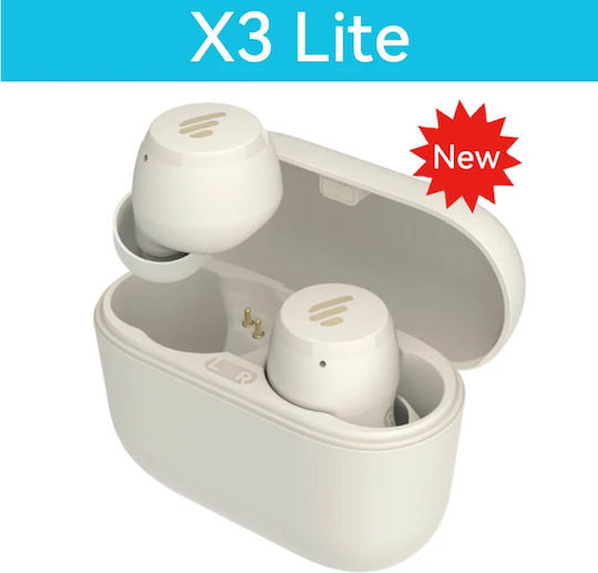 Edifier X3 Lite Earbud Bluetooth Handsfree Earphones with Sweat Resistance and Charging Case Ivory
