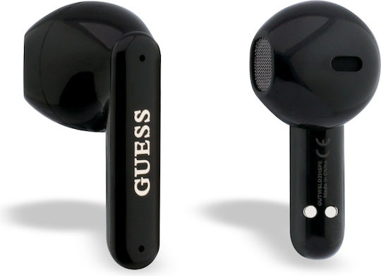 Guess Pearl Strap Earbud Bluetooth Handsfree Headphones With Sweat Resistance And Black Charging Case