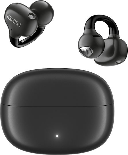 Edifier Comfo Q Open Ear Bluetooth Handsfree Ακουστικά με Αντοχή στον Ιδρώτα και Θήκη Φόρτισης Μαύρα