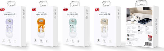 XO G28 Earbud Bluetooth Handsfree Ακουστικά με Θήκη Φόρτισης Μπεζ