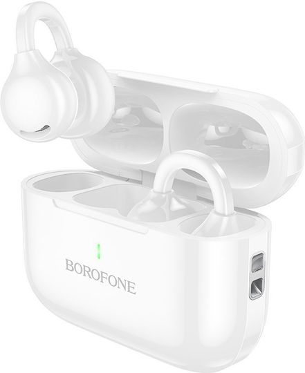 Borofone BW95 Cancion Open Ear Bluetooth Handsfree Ακουστικά με Θήκη Φόρτισης Λευκά