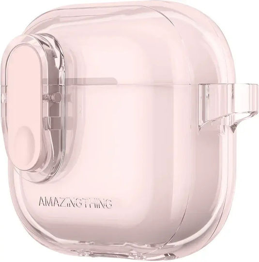 AmazingThing Minimal Case Silicone in Pink color for Apple AirPods 4