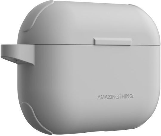 AmazingThing Omni Gripclip Θήκη Σιλικόνης σε Λευκό χρώμα για Apple AirPods Pro 3