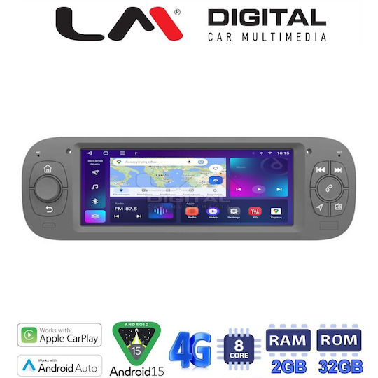 LM Digital Sistem Audio Auto pentru Fiat Panda 2012 > 2021 (Bluetooth/USB/WiFi/GPS/Apple-Carplay/Android-Auto) cu Ecran Tactil 7"