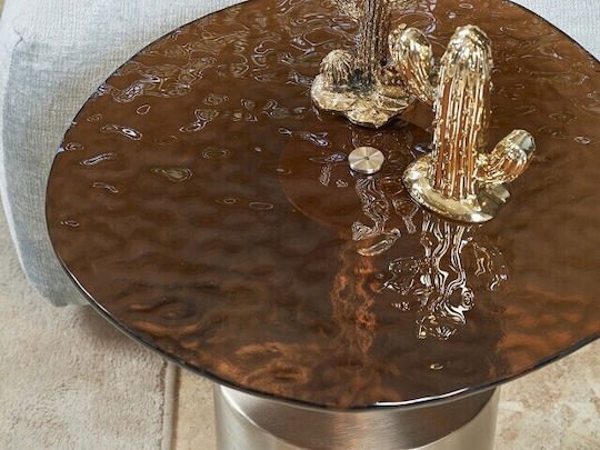 Masă Laterală Nova Mese De Cafea Sticlă Ø 50 L50xL50xÎ50cm Es1627