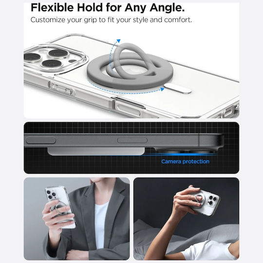 Spigen Dual Pop Magsafe Ring Holder Cell Phone Stand in Gray Color