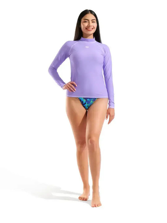 Arena Rash Vest Women Long Sleeve Sun Protection Shirt Purple