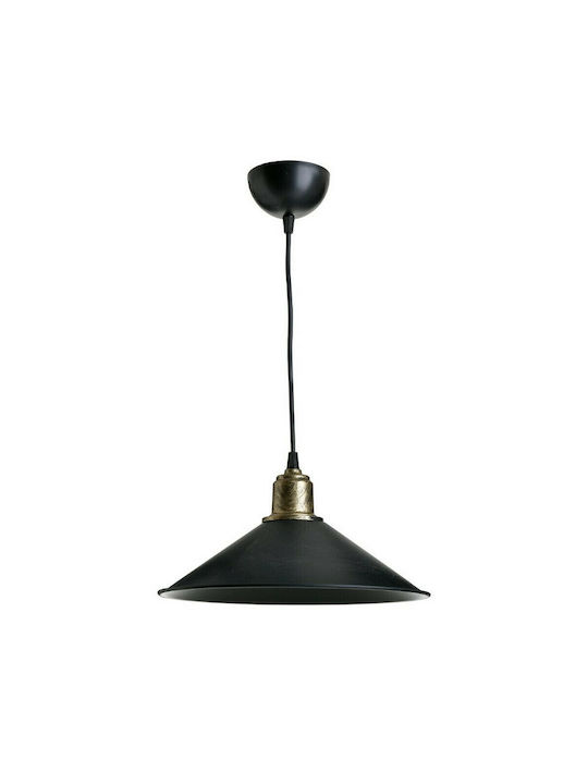 Pakketo PWL-0964 Pendant Light Black with Socket E27 30x62cm