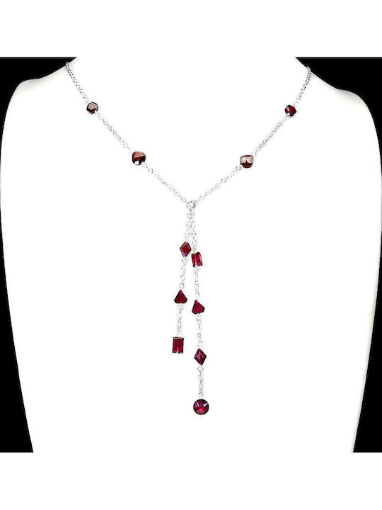 925 Silver Beautiful Delicate Necklace Natural Rhodolite Garnets 925 Silver Beautiful Delicate Necklace Natural Rhodolite Garnets