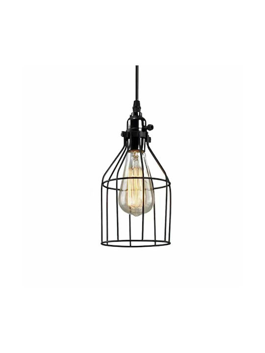 HB2016 Pendant Light Black with Socket E27 140cm