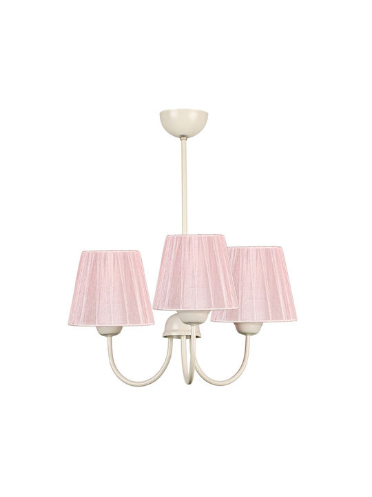 Megapap Ovana Pendant Light Pink with Socket E27 45x45x50cm