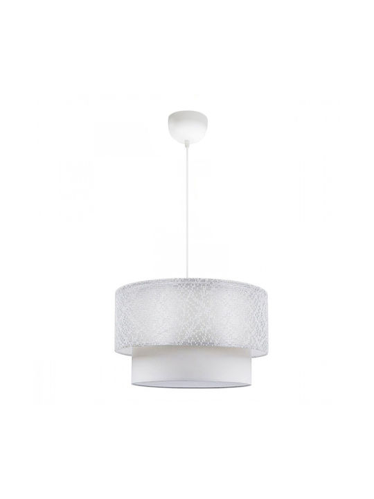 Megapap Barnhart Κρεμαστό Φωτιστικό Λευκό με Ντουί E27 30x30x70εκ.