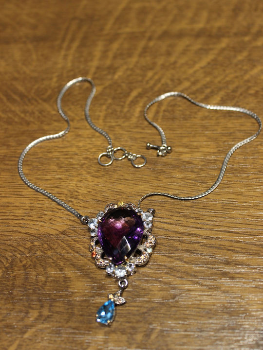 Natural Amethyst Necklace 35.34ct Beautiful Certificate Natural Amethyst Necklace 35.34ct Beautiful Certificate