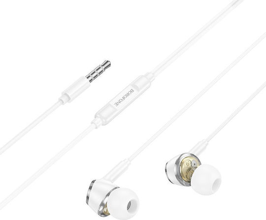 Borofone Bm90 Miller In-ear Handsfree Headphones with Connector 3.5mm White