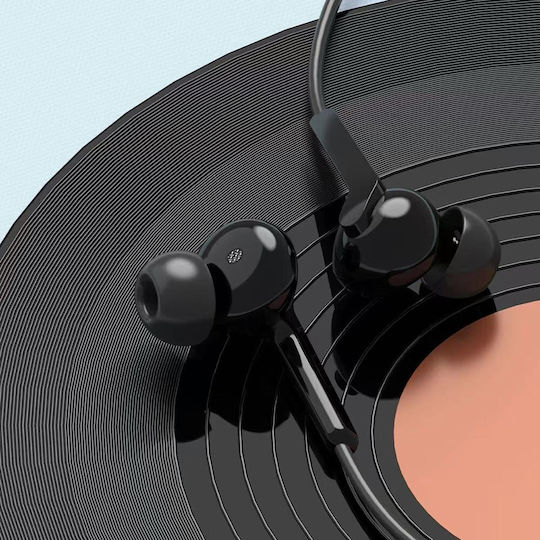 Dudao X3+ In-ear Handsfree Ακουστικά με Βύσμα USB-C Μαύρο