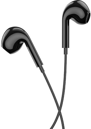 Borofone Bm100 Max Fuente In-ear Handsfree Ακουστικά με Βύσμα USB-C Μαύρο
