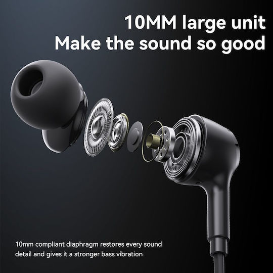Yesido Yh53 În ureche Handsfree cu două căști cu mufă 3.5mm Negru