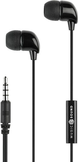 Cellular Line În ureche Handsfree cu două căști cu mufă 3.5mm Negru