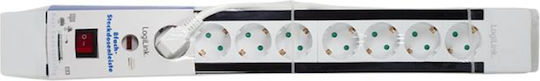 LogiLink Power Strip with Surge Protection 8 Positions with Switch and Cable 3m
