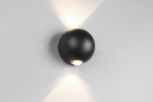 Trio Lighting Επιτοίχιο Εξωτερικό Φωτιστικό LED IP54 Διπλής Δέσμης