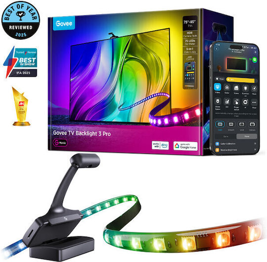 Govee Smart Ταινία LED Backlight 3 Pro Wi-Fi Τηλεόρασης RGBIC Φως 3.6m