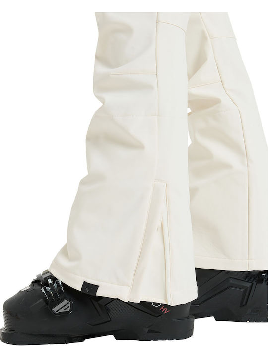 Roxy Rising High Snow ERJTP03295-WCF3 Γυναικείο Παντελόνι Σκι & Snowboard Soft Shell Λευκό