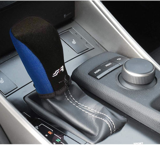 Simoni Racing Cover for Shift Knob Gear Knob Cover Κάλυμμα Ταχυτήτων (Μαύρο/Μπλε Μικροφίμπρα) Universal Blue SRGKCB