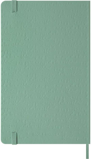 Moleskine Notebook Notepad 120 Sheets with White Pages with Hard Cover and Rubber Band Green
