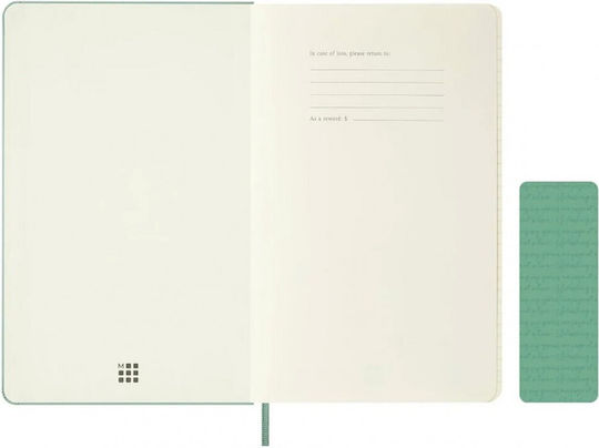 Moleskine Notebook Caiet 120 Foi Cu Dungi Cu Copertă Tare și Elastic Verde