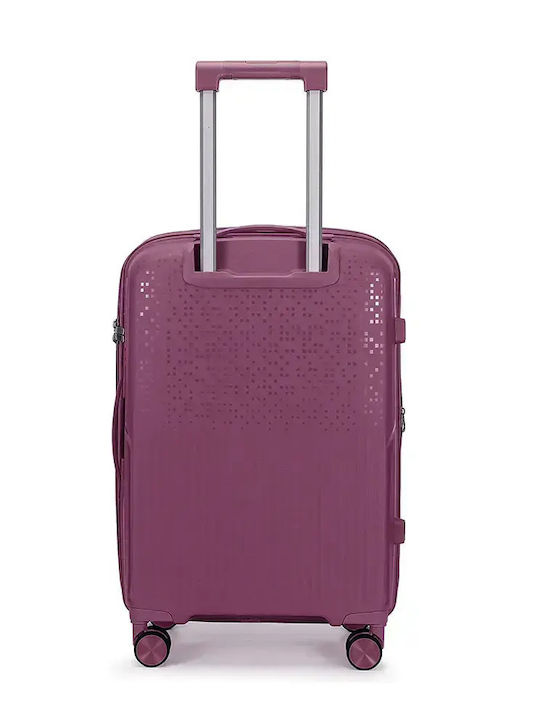Amber Forecast Hard Travel Suitcases Purple with 4 Wheels Set of 3 Pieces