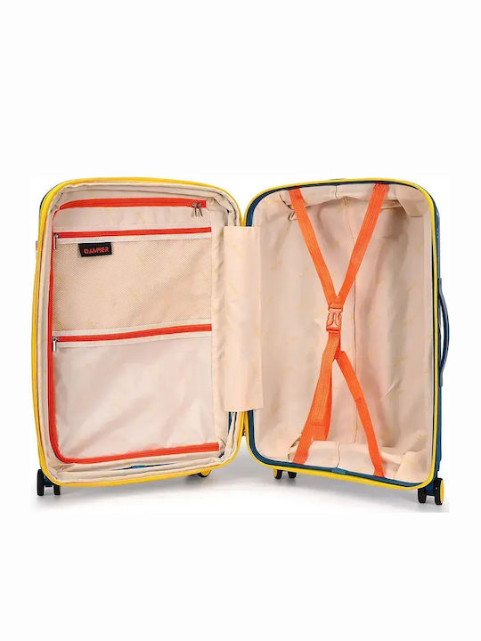 Amber Large Hard Travel Suitcase with 4 Wheels Height 75cm