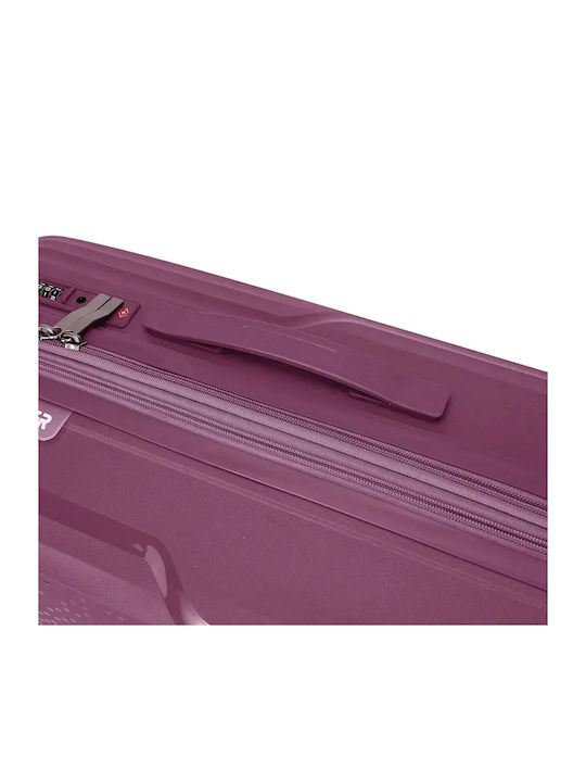 Amber Forecast Hard Travel Suitcases Purple with 4 Wheels Set of 3 Pieces