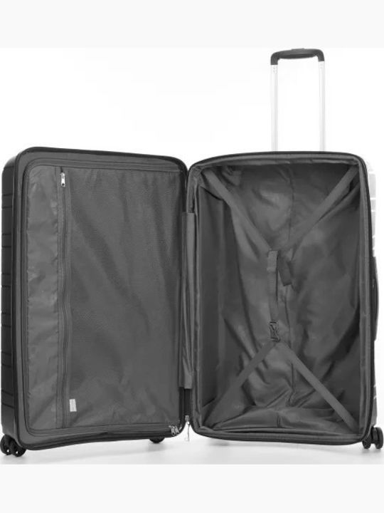 Verage Large Hard Suitcase Black with 4 Wheels Height 77cm