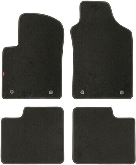 Lampa Set Front and Back Car Mats 4 Pieces for Fiat 500 3d 2007>2024 Black