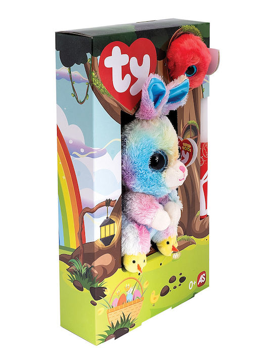 Easter Candle with Toy Beanie Boos 15cm & Plush Beanie Balls Assortment of Designs 1pc for 0+ Years AS