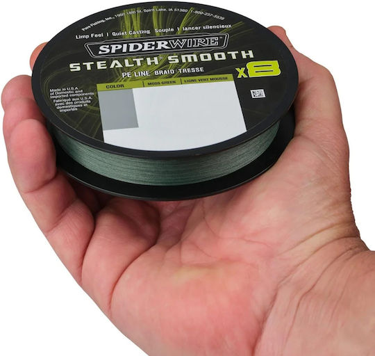 Spiderwire Stealth Smooth X8 Σκούρο Πράσινο Νήμα +fluorocarbon Leader 0,15 Χιλ 16,5 Κιλά 150 Mέτρα Fc Leader 0,40 Χιλ 10 Κιλά 40 Mέτρα