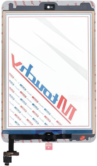 Musttby Ecran Tactil + Autocolant Spate + Buton Acasă Ipad Mini2 Alb