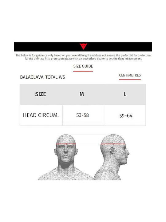 Dainese Volund 07 Vollgesichts-Balaclava für Motorradfahrer aus Polyester Schwarz Farbe 1996220-001