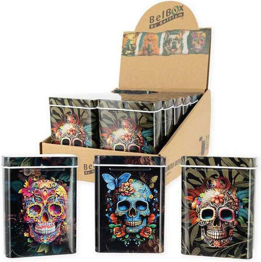Carcasă Metalică Pentru Țigarete Design Skull #1