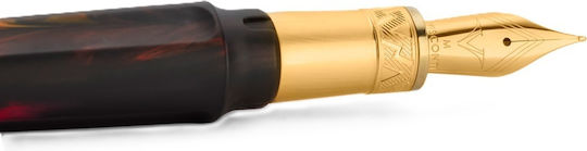 Visconti Mirage Πένα Γραφής Χρυσή με Καφέ Μελάνι