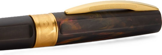 Visconti Mirage Πένα Γραφής Χρυσή με Καφέ Μελάνι