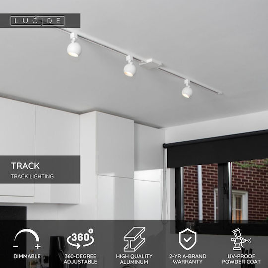 Lucide Lightning Μονό Σποτ με Ντουί GU10