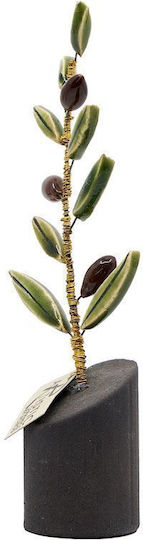 Rozos Ceramics 17-946 Tabletop Handmade Ceramic Decorative Olive 4x14