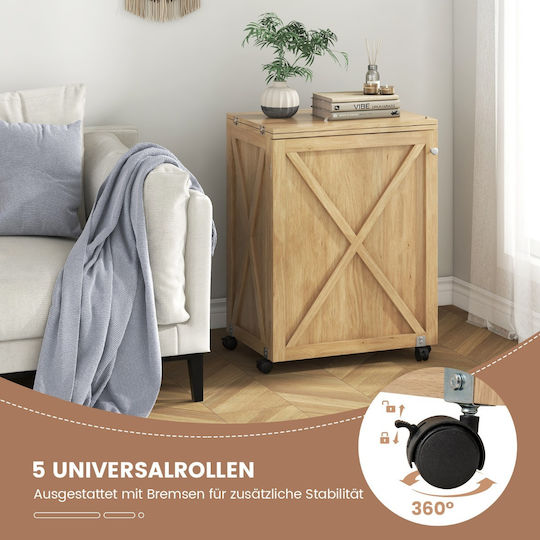 Costway Dulap Birou De Cusut Pliabil Multifuncțional Design Rustic Jv11552na