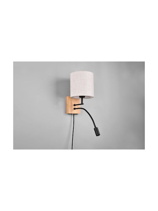 Trio Lighting Модерен Осветително тяло За стена С щепсел с фасунга E27 и ключ Черен 18x18см.