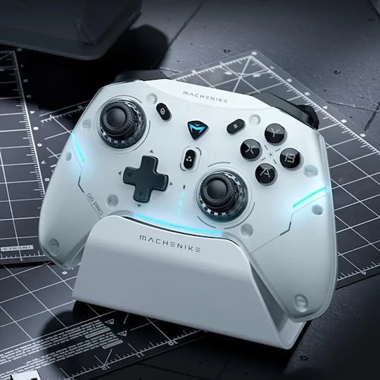 Machenike G5 pro Max With Charging Station Ασύρματο Gamepad για Android / PC / Switch / Switch 2 / iOS Λευκό